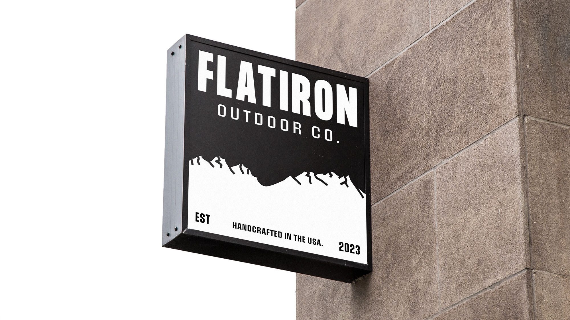 a mockup of a hat with an outdoors logo I created