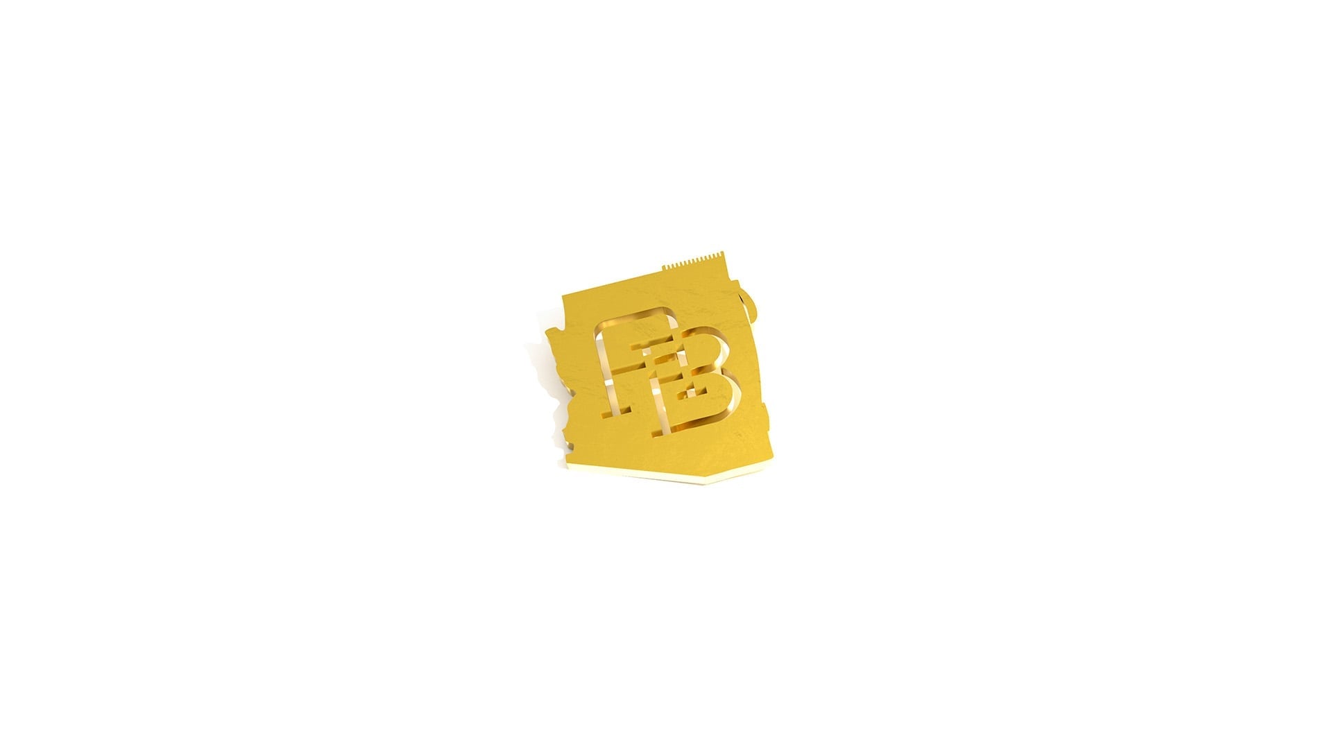 A custom die-cast gold enamel pin featuring the Arizona Barbers monogram logo.